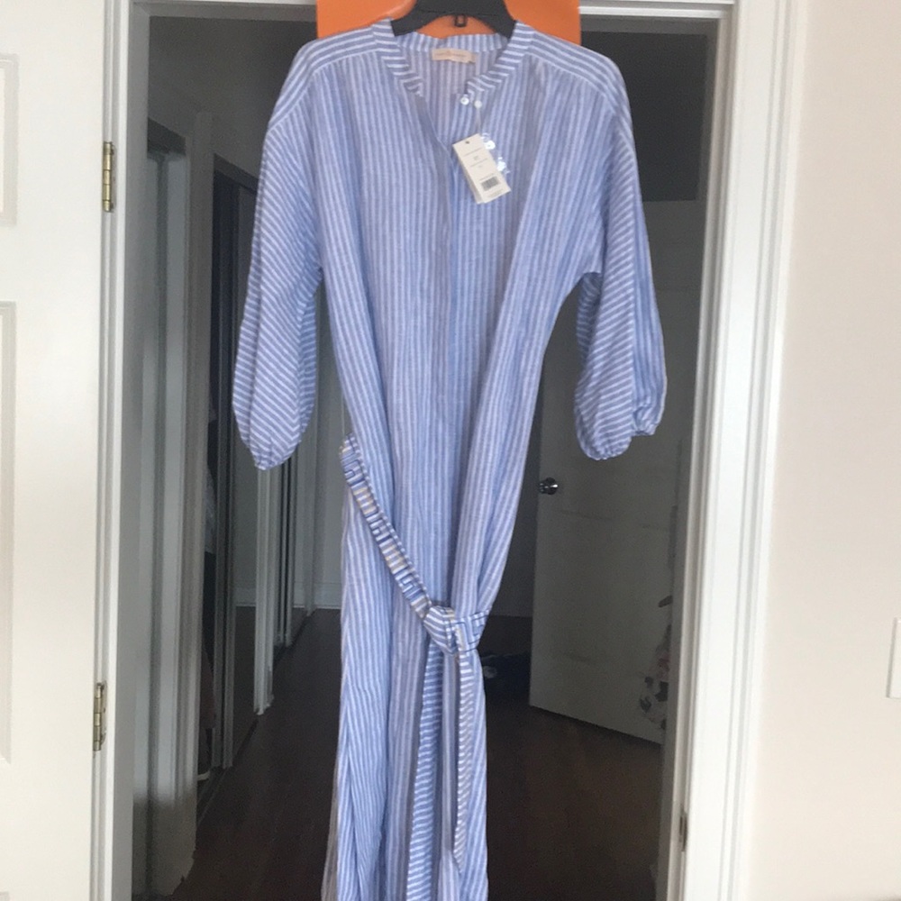 Beautiful NWT Tory Burch linen dress with belt